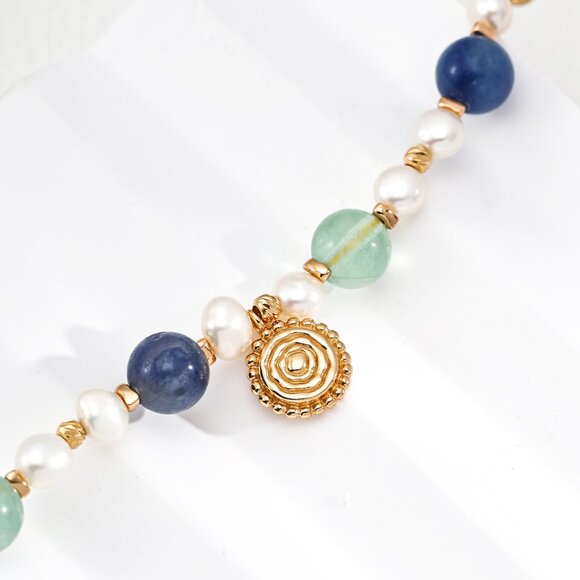 🌸 Natural Pearl & Gemstone Beaded Bracelet | Timeless Handmade Design 🌸 - Picture 2 of 4